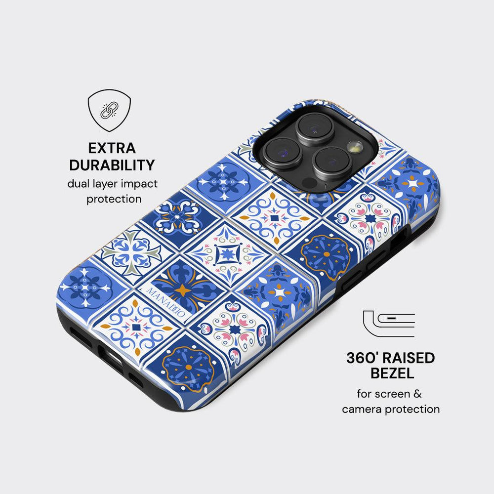 Elegant Blue Tile Phone Case