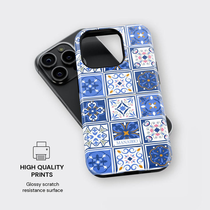 Elegant Blue Tile Phone Case